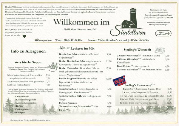 Speisekarte Seite 2